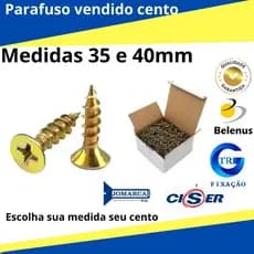 Parafusos chip boards cento de 3,5mm e 4,0mm( 16 ao 40 ) próprio para madeira e marcenaria