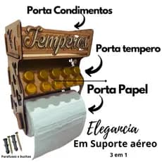 Porta temperos  s porta papel e Condimentos com 10 tubetes de  acrílico + 10 adesivos Porta condimentos Envio Imediato