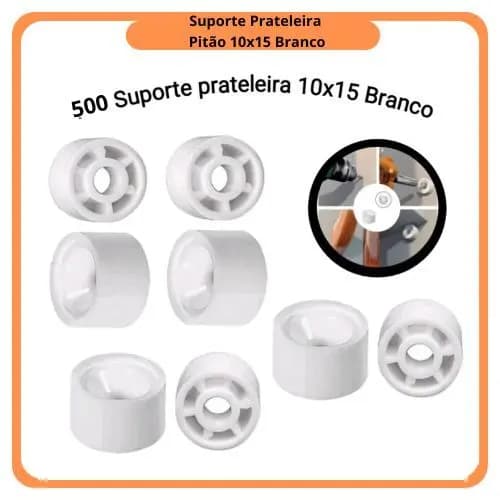 kit Suporte Prateleira Tubinho 10x15 Branco para Montagem de Moveis