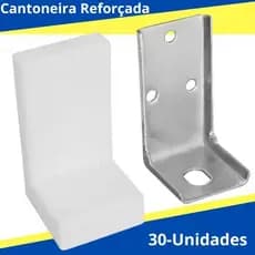 Kit 30 Cantoneira reforçada de Fixação De Armários Gabinetes e moveis  Suporta Peso De  45kg Cada