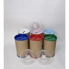 Kit 20 uni de Cofrinho 10x06 e 20 Esferas acrílica 6,5cm para lembrancinhas