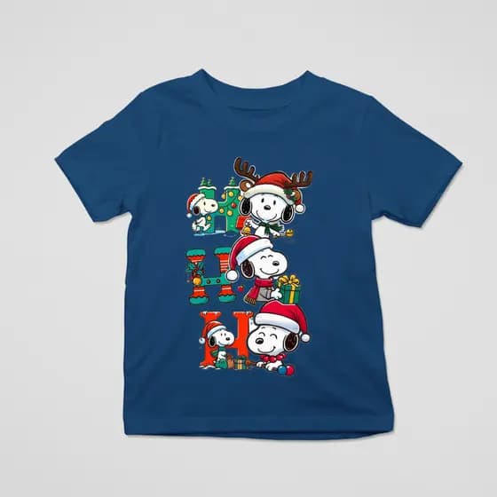 Camiseta Infantil 100% Algodão Estampa Snoop Natal 2025 Conforto e Pratico Lindas Cores