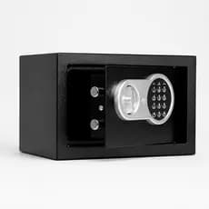Cofre Eletrônico Digital Navalha Senha Chave Seguro 31x20x20 Preto Escritório Resistente Segurança