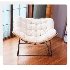 Poltrona Cadeira de Balanço Nut Design Ergonômico Descanso Leitura Decoração Sala Quarto Varanda
