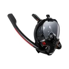 Máscara de Mergulho K3 Full Face com Snorkel Duplo Natação Adulto Com Suporte Para Câmera