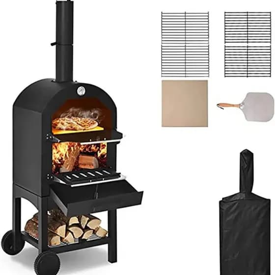 Forno de Pizza à Lenha Portátil com Capa e Acessórios Navalha