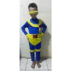 Fantasia ciclope X-Men com máscara e luvas