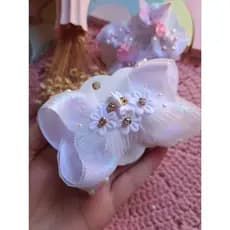 laço furta cor florido jardim encantado bico de pato faixinha