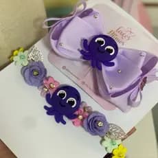 Par de Laços / Laço Bolofofos no bico de pato ou tiara de cabelo para meninas