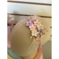 Tiara regulável headband flores jardim encantado faixa de bebê
