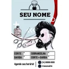 Banner em lona Personalizado Barbearia Barber shop Homem