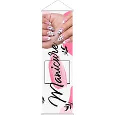 Banner vertical Manicure 30x100 mãos esmalte unhas
