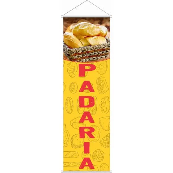 Banner Pão Padaria 30x100 esticadinho