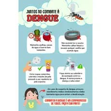 Banner em Lona DENGUE campanha informação conscientização prevenção da dengue cartaz material informativo