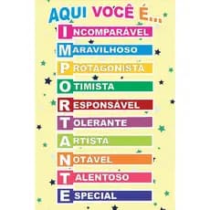 Banner IMPORTANTE  Escolar decoração sala aula pedagógico acolhimento inclusão