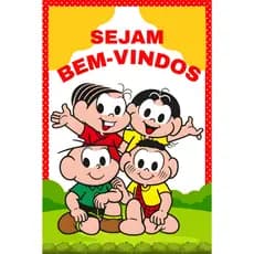 Banner Bem-Vindos Turma da Mônica em Lona impressão digital
