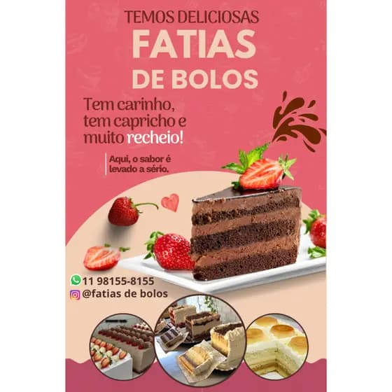 Banner Festival de Fatias de Bolos – confeitaria bolos feiras propaganda personalizado doceria propaganda