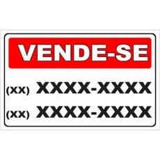 Placa  Personalizada  30X20CM Informativa Advertência Comunicação Inclusiva  VENDO ALUGO ATENÇÃO