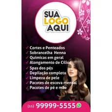 Banner lona Salão Beleza Manicure