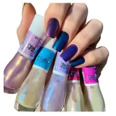 Esmaltes Maria Pomposa Kit Coleção Efeitos Furta-cor Iridescente Kit C/5