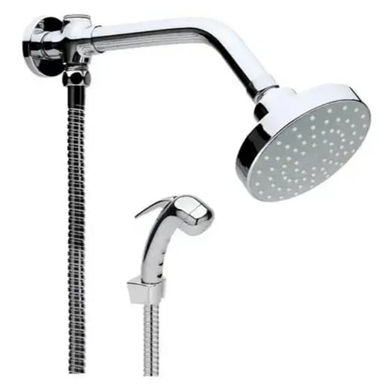 Chuveiro Quadrado Slim Inox Com Desviador E Ducha Gatilho Trava