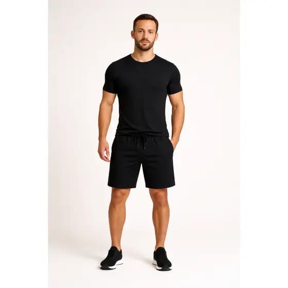 Kit Conjunto 1 Camiseta Masculina + 1 Bermuda Dry Fit Academia Básica Alta Qualidade