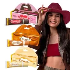 Carmed Ana Castela Kit com 3 Unidades Brigadeiro, Doce de Leite e Leite Condensado 10g Boiadeira