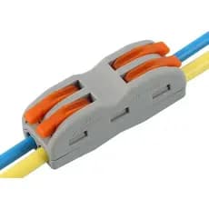10 Conectores De Emenda 2 Fios Alavanca Spl2 Bipolar