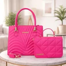 Kit Bolsa Feminina Tote De Ombro + Bolsa Pequena Transversal Kit 2 Peça