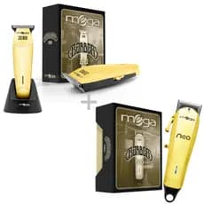 Maquina de cabelo Kit Neo Barber GOLD + Zero Pro GOLD Mega Profissional Corte e Acabamento Bivolt USB