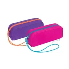 Nécessaire De Silicone Retangular Ricca Tamanho é ideal para levar na bolsa, mala ou mochila