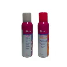 Shampoo A Seco E Condicionador A Seco Kit Ricca Segunda chance Sem Perfume Spray Limpeza, revitalização e praticidade