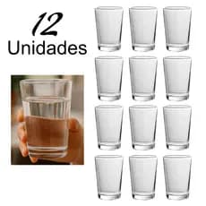 Kit 12 Unidades Copo Vidro 300ml Lake Água Cerveja Chopp Suco Vitamina Smoothie Mesa Posta Casa Nova