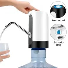 Bomba de Água para Galão Filtro Recarregável Usb Sem Fio com Led Botão Bico Dosador