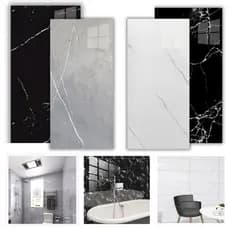 Kit Placas Adesiva Mármore 3D Painel Revestimento Autocolante Para Parede À Prova D'água