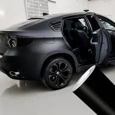 Adesivo Vinil Automotivo Preto Fosco Para Envelopar Carro Moto Teto Capo Impermeavel