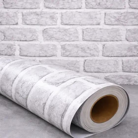 Papel de Parede Adesivo Tijolinho Branco Impermeável Lavável Decoração Envelopamento Casa
