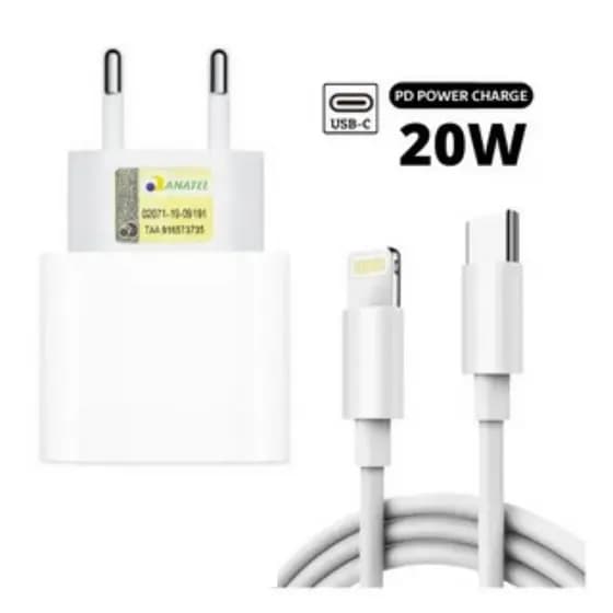 Carregador iPhone Turbo iPhone XR XS Mas 11 Pro Max 12 Pro Max Apple IOS Lightning Carregador 20W