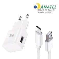 Carregador TIPO C Turbo Fast Charge para Galaxy s20 A21S S22 s10 s8 s9 A50 a51 A52 A30 a31 A32 A50 A51 A70 a71 A71