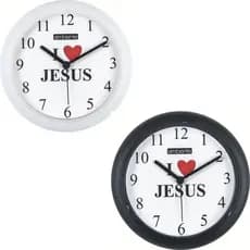 Relógio De Parede Ambiente I LOVE JESUS Redondo Relógio De Parede Preto relógio de parede Branco Para sala cozinha