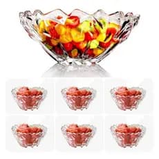 Conjunto Jogo Sobremesa Com 7 Pçs Vidro