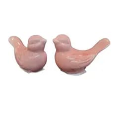 Casal de Passarinho Porcelana Cores  Casamento Batismo