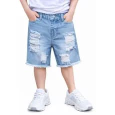 Bermuda Jeans Destroyed para Crianças | Conforto e Estilo – Oferta Relâmpago Black Friday promoção 2026 só hoje