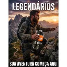 Garrafa Térmica Inox 750ml AHU Legendários  Mantém Café Quente 8h e Água Gelada 24h  Aço Inoxidável 18/8 Premium
