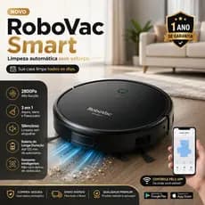 Robô Aspirador Automático Casa Limpa Anti Pelos Recarregável