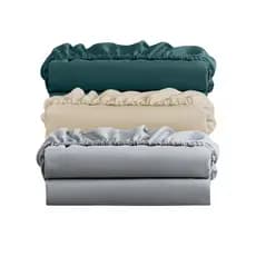 Kit 3 Lençol Queen Com elástico 1,58 X 1,98 X 30cm altura
