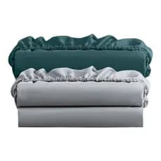 Kit 2 Lençol Avulso Super King 1.93m X 2.03m X 30cm Altura Com Elastico