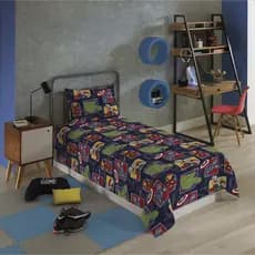 Vingadores Jogo de Cama Infantil Solteiro Herois Vingadores 2 Peças