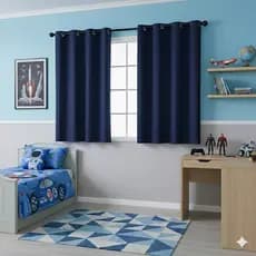Cortina Duas Partes Blackout 2,20m p/ Varão de 1,50m Infantil