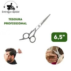 Tesoura Cabeleireiro Profissional 6,5" Aço Inox Corte Preciso MC